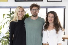 Mikayla, Will and Evie at a Surfers Rescue 24/7 training course held at South Coast Board Riders Association at St Clair, Dunedin, New Zealand.