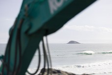 Digger sorting out the carpark at Blackhead, Dunedin, New Zealand.Credit: www.boxoflight.com/Derek Morrison