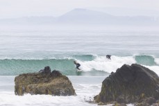 Rewa Morrison makes the most of north swell at Whareakeake on the north coast of Dunedin, New Zealand.Credit: www.boxoflight.com/Derek Morrison
