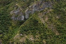 Waterfall in the Gibbston Valley, Queenstown, Central Otago, New Zealand.