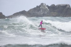 Rakiatea Tau during Day 1 at the 2022 New Zealand Surfing Championships held at Tauranga Bay, Westport, New Zealand.