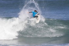 Gisborne's Finn Vette on form during the 2022 South Island Surfing Championships held at St Clair, Dunedin, New Zealand. April 15-18, 2022. Photo: Derek Morrison