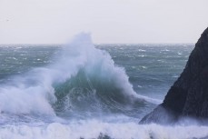 Backwash during the 2022 South Island Surfing Championships held at St Clair, Dunedin, New Zealand. April 15-18, 2022. Photo: Derek Morrison