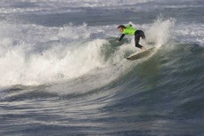 Taieri surfer Karne Gabbott during the 2022 South Island Surfing Championships held at St Clair, Dunedin, New Zealand. April 15-18, 2022. Photo: Derek Morrison