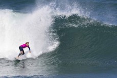 Taranaki surfer Kalani Louis during the 2022 South Island Surfing Championships held at St Clair, Dunedin, New Zealand. April 15-18, 2022. Photo: Derek Morrison