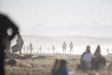 Beach walkers at North Wai, Christchurch, New Zealand. Photo: Derek Morrison