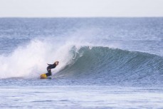 Keo Morrison enjoying a fun swell at a break along the South Coast, Dunedin, New Zealand.Photo: Derek Morrison