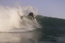 Jimi Crooks on form during a fun evening session in winter at Blackhead, Dunedin, New Zealand.Credit: Derek Morrison
