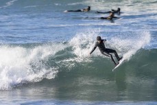 Jack Higgins making the most of some fun winter waves at St Clair, Dunedin, New Zealand.
Photo: Derek Morrison