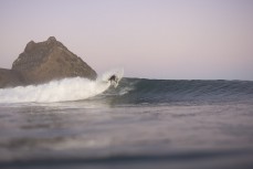Jimi Crooks during a fun evening session in winter at Blackhead, Dunedin, New Zealand.Credit: Derek Morrison