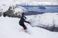 Flo Mutton at Treble Cone, Central Otago, New Zealand.