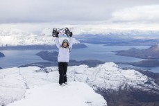 Rewa Morrison at Treble Cone, Central Otago, New Zealand.