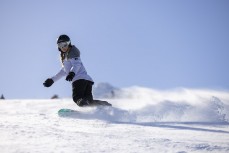 Rewa Morrison making the most of some good snow at Cardrona, Central Otago, New Zealand.