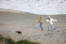 Dogwalkers at St Kilda, Dunedin, New Zealand.Credit: Derek Morrison
