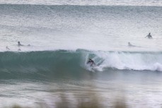 Eddie gets barreled at Blackhead, Dunedin, New Zealand.Credit: Derek Morrison