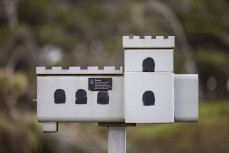 Cargill's Castle fundraiser box St Clair, Dunedin, New Zealand. Photo: Derek Morrison