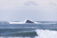 Stormy surf conditions at St Clair, Dunedin, New Zealand.