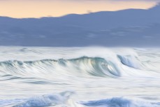 Empty waves during a fun swell at Blackhead, Dunedin, New Zealand.