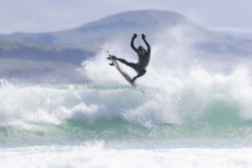 Jay Piper-Healion during a Backdoor surf trip in the South Island, New Zealand. Photo: Derek Morrison