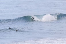 Damian Phillips gets barrelled at Blackhead, Dunedin, New Zealand.Credit: Derek Morrison
