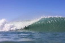 Billy Stairmand rides a barrel on the North Coast, Dunedin, New Zealand.
Credit: Derek Morrison