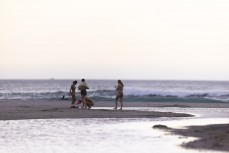 Summer swimmers at Brighton, Dunedin, New Zealand.