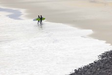 Father and daughter at Blackhead, Dunedin, New Zealand.