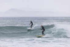MB during a northeast swell at a remote pointbreak near Dunedin, New Zealand.Credit: Derek Morrison