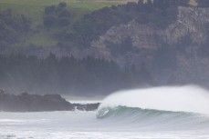 No takers during a northeast swell at a remote pointbreak near Dunedin, New Zealand.
Credit: Derek Morrison