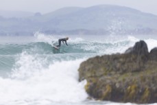 Tessa Gabbott during a summer swell on the North Coast, Dunedin, New Zealand.
Credit: Derek Morrison