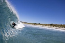 A surfer gets barrelled during a summer morning at St Kilda, Dunedin, New Zealand.
Credit: Derek Morrison