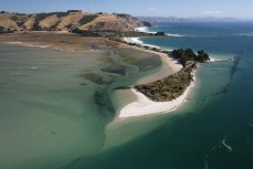 Crystal clear water near the Otago Harbour mouth, Dunedin, New Zealand.