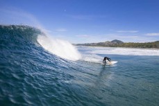 Johnny DeGraaf makes the most of a fun autumn swell at Blackhead, Dunedin, New Zealand.Credit: Derek Morrison