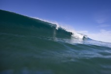 Jack McLeod gets barreled during a fun autumn swell at Blackhead, Dunedin, New Zealand.Credit: Derek Morrison
