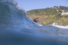 Nicki makes the most of fun conditions at St Clair, Dunedin, New Zealand.Credit: Derek Morrison