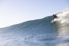 Dave Agnew taking off on a runner at St Clair, Dunedin, New Zealand.Credit: Derek Morrison