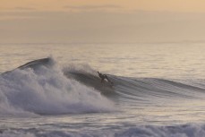 Vinnie on a set wave during a fun autumn swell at Blackhead, Dunedin, New Zealand.
Credit: Derek Morrison