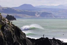 No takers during a fun autumn swell at Aramoana, Dunedin, New Zealand.Credit: Keo Morrison