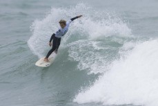 Jack Higgins at the Kaikoura Grom Comp held at a surf break near Kaikoura, New Zealand. Photo: Derek Morrison