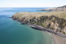 Crystal clear water on the north coast of Dunedin, New Zealand.