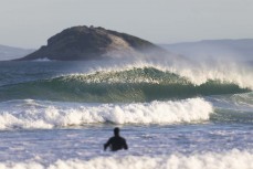 Empty wave at Blackhead Dunedin, New Zealand.