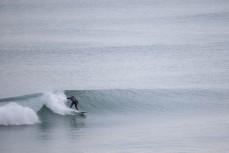 Keo Morrison during a clean autumn swell at Blackhead, Dunedin, New Zealand.Photo: Derek Morrison