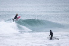 Keo Morrison during a clean autumn swell at Blackhead, Dunedin, New Zealand.Photo: Derek Morrison