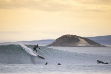 Rush hour during a clean autumn swell at Blackhead, Dunedin, New Zealand.Photo: Derek Morrison