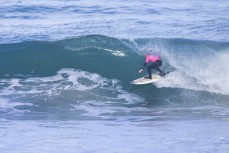 Alexis Owen gets barrelled at St Clair, Dunedin, New Zealand.
Photo: Derek Morrison