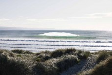 The lineup during a fun swell on the north coast, Dunedin, New Zealand.Photo: Derek Morrison