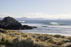 The lineup during a fun swell on the north coast, Dunedin, New Zealand.Photo: Derek Morrison