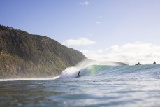 Anika Ayson during a fun swell on the north coast, Dunedin, New Zealand.Photo: Derek Morrison
