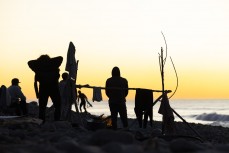  Dawn breaks during the 2023 O'Neill Coldwater Classic held at a surf break near Kaikoura, New Zealand. Photo: Derek Morrison