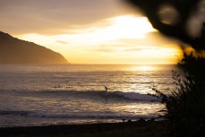 Sunrise at a surf break near Kaikoura, New Zealand. Photo: Derek Morrison